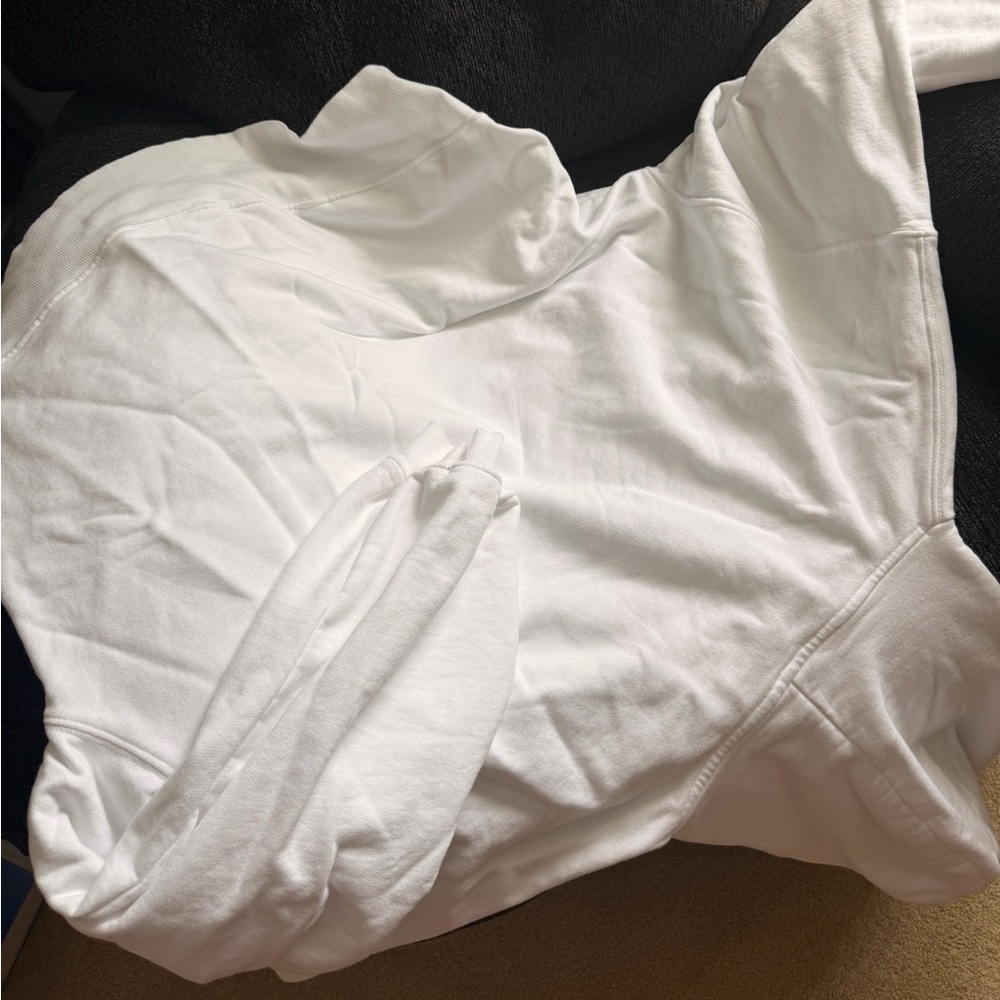 Daily Drills Unisex Oversized Hoodie in White - Picture 3 of 3